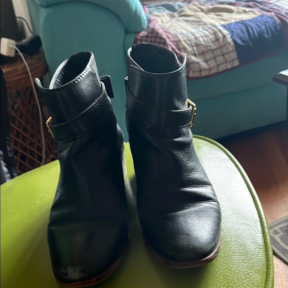 Black Kate Spade Leather Ankle Boots